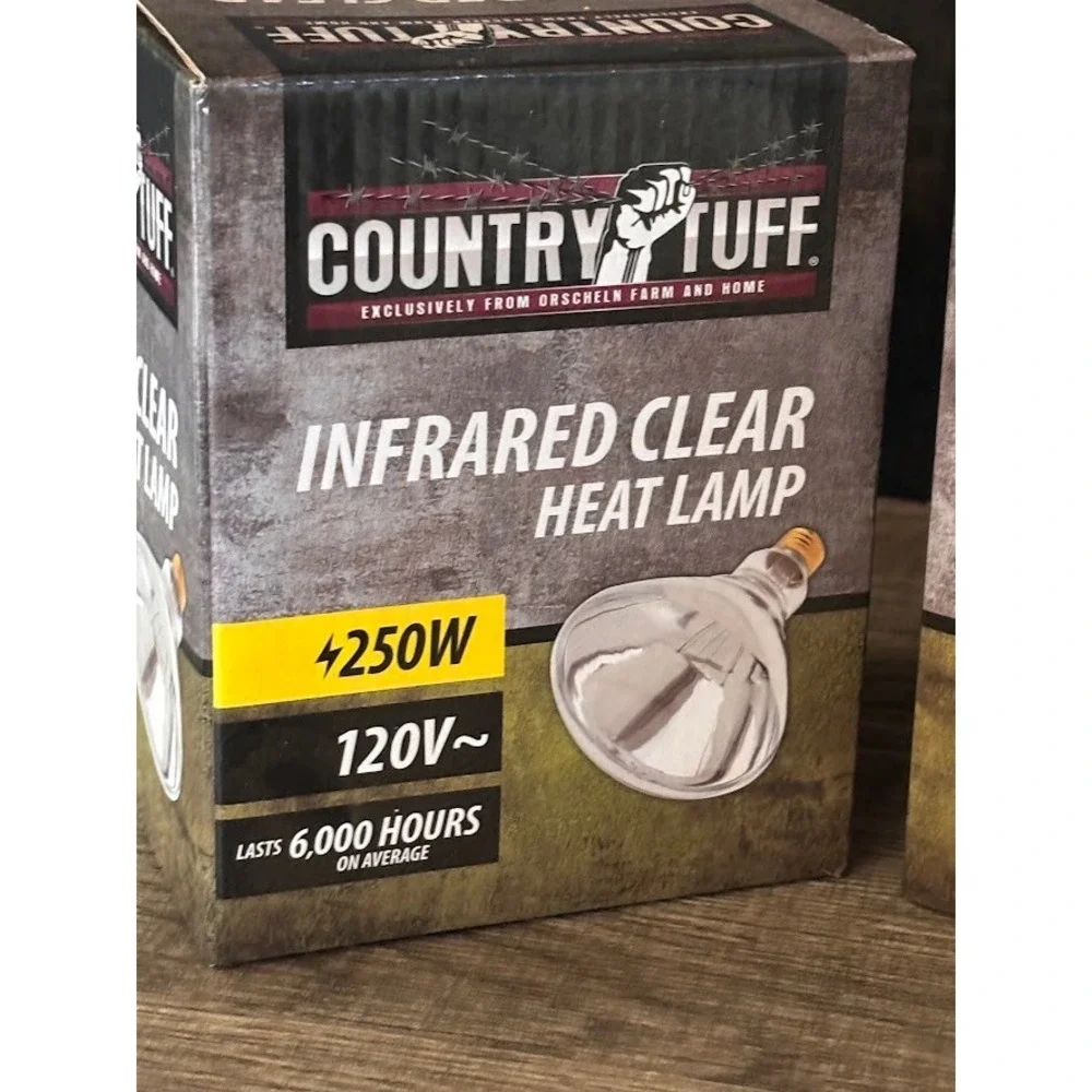 2 - Country Stuff Infrared‎ Clear Heat Lamp 250W 120V 6000 Hour Life